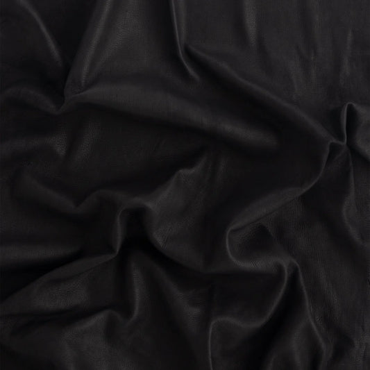 Black Chrome-Tanned Whitetail Deerskin Hide