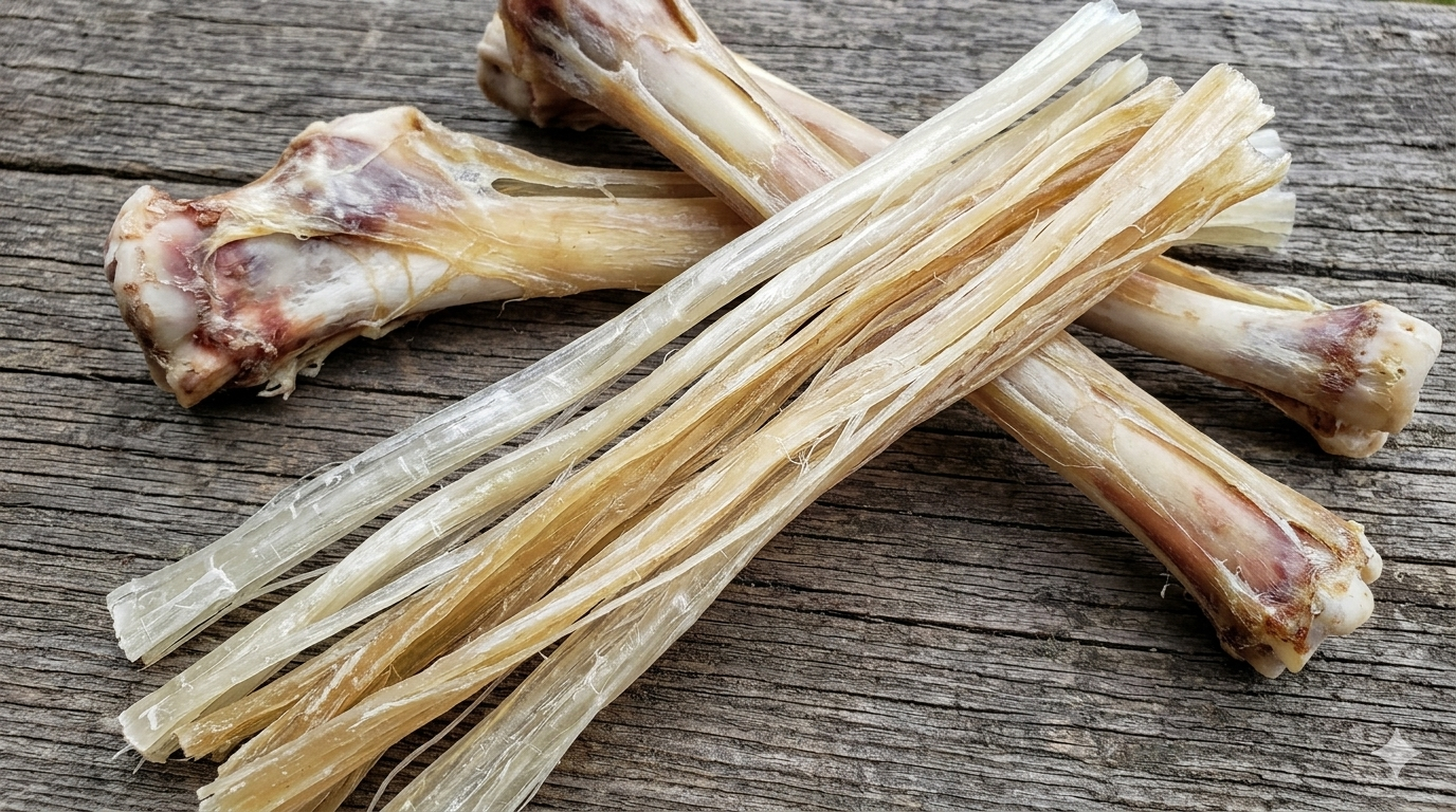 Dried Whitetail Deer Leg Tendon Sinew, Ungraded