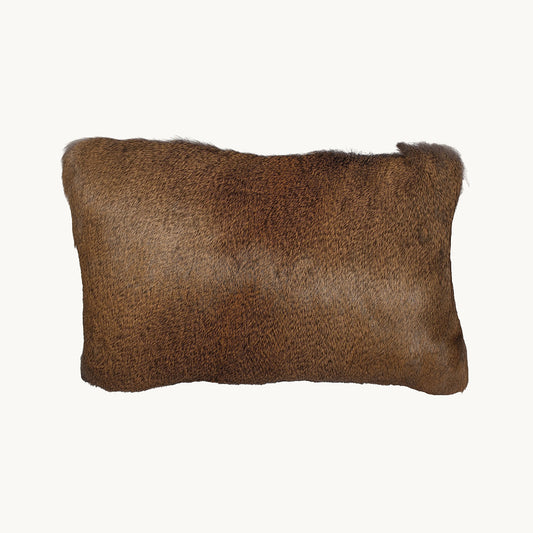 Hair-On Whitetail Deer Hide Lumbar Pillow - Filled