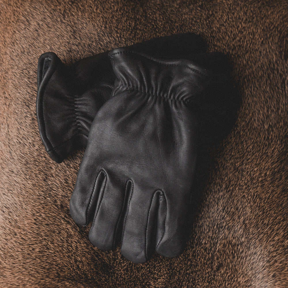 Medium Weight Unlined Deerskin Work Glove - Wing Thumb