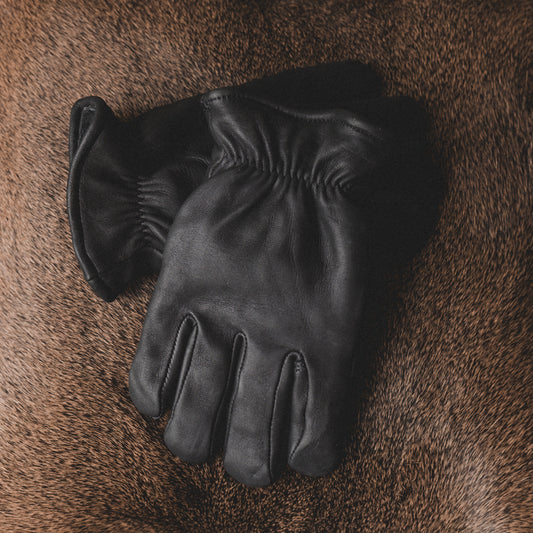 Medium Weight Unlined Deerskin Work Glove - Wing Thumb