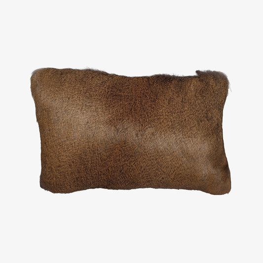 Hair-On Whitetail Deer Hide Lumbar Pillow - Filled